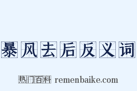 暴风去后反义词是什么意思的图片